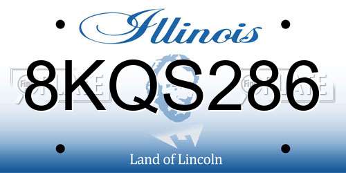 8KQS286 Illinois License Plate