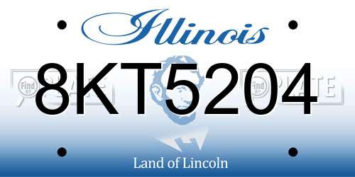8KT5204 Illinois License Plate