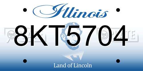 8KT5704 Illinois License Plate