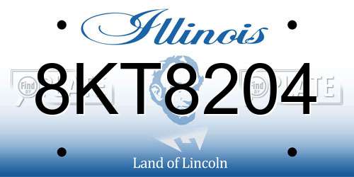 8KT8204 Illinois License Plate