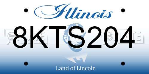 8KTS204 Illinois License Plate