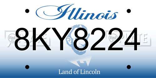 8KY8224 Illinois License Plate