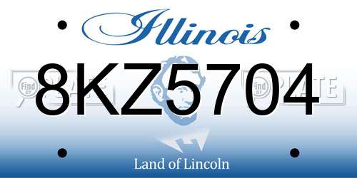 8KZ5704 Illinois License Plate