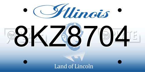 8KZ8704 Illinois License Plate