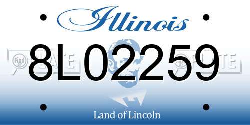 8L02259 Illinois License Plate