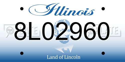 8L02960 Illinois License Plate