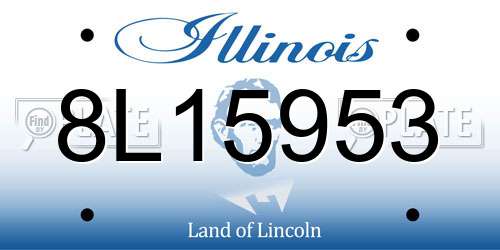 8L15953 Illinois License Plate