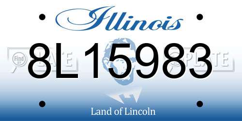 8L15983 Illinois License Plate