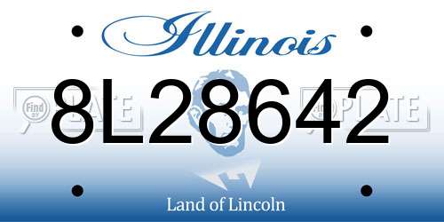 8L28642 Illinois License Plate