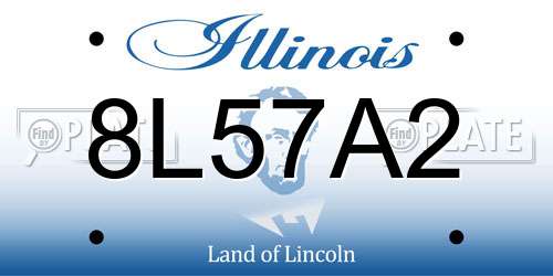 8L57A2 Illinois License Plate
