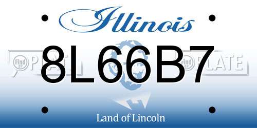8L66B7 Illinois License Plate