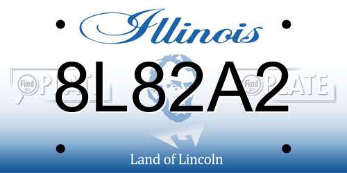 8L82A2 Illinois License Plate