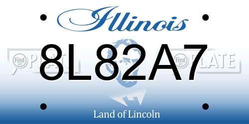 8L82A7 Illinois License Plate