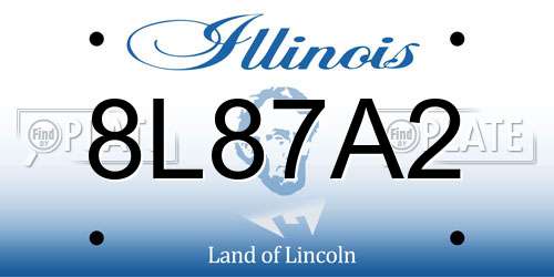 8L87A2 Illinois License Plate
