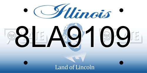 8LA9109 Illinois License Plate