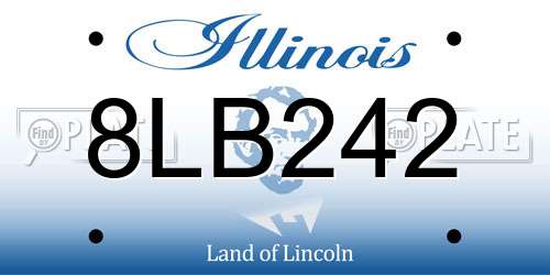 8LB242 Illinois License Plate