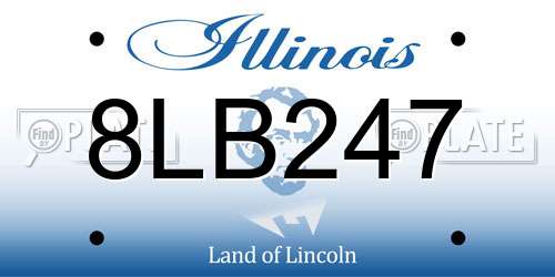 8LB247 Illinois License Plate