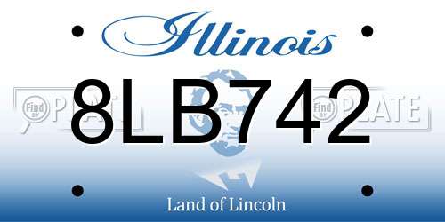8LB742 Illinois License Plate