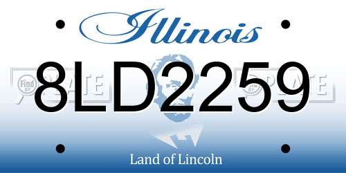 8LD2259 Illinois License Plate