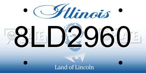 8LD2960 Illinois License Plate