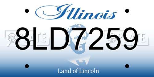 8LD7259 Illinois License Plate