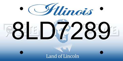 8LD7289 Illinois License Plate