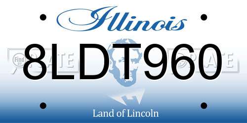 8LDT960 Illinois License Plate