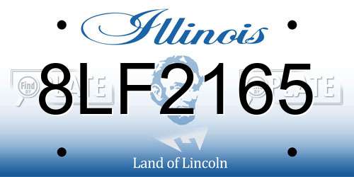 8LF2165 Illinois License Plate
