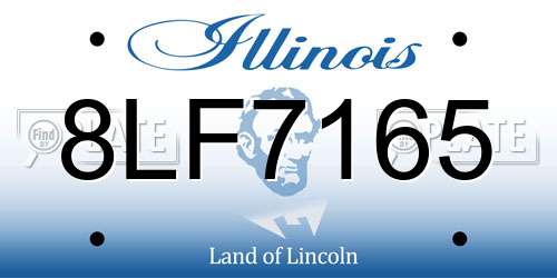 8LF7165 Illinois License Plate