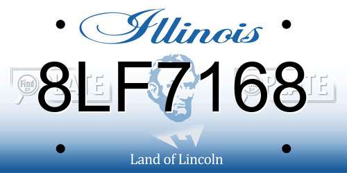 8LF7168 Illinois License Plate