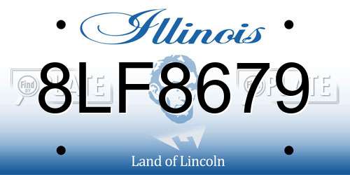 8LF8679 Illinois License Plate