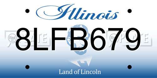 8LFB679 Illinois License Plate