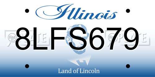 8LFS679 Illinois License Plate