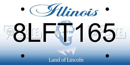 8LFT165 Illinois License Plate
