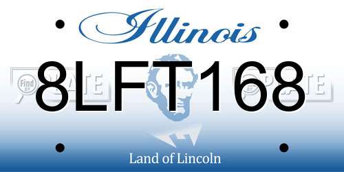8LFT168 Illinois License Plate