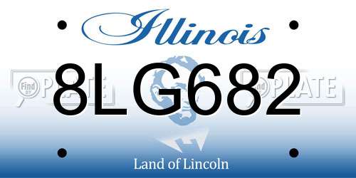 8LG682 Illinois License Plate