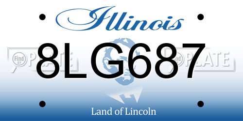 8LG687 Illinois License Plate
