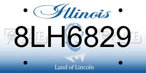 8LH6829 Illinois License Plate