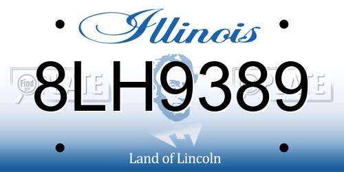 8LH9389 Illinois License Plate