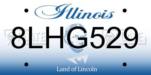 8LHG529 Illinois License Plate