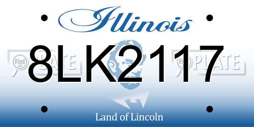 8LK2117 Illinois License Plate