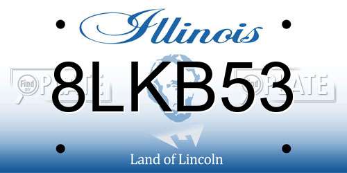 8LKB53 Illinois License Plate