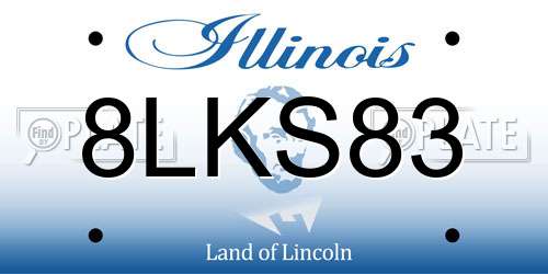 8LKS83 Illinois License Plate