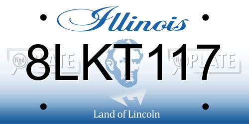 8LKT117 Illinois License Plate