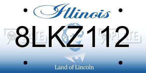 8LKZ112 Illinois License Plate