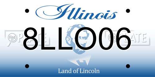 8LLO06 Illinois License Plate