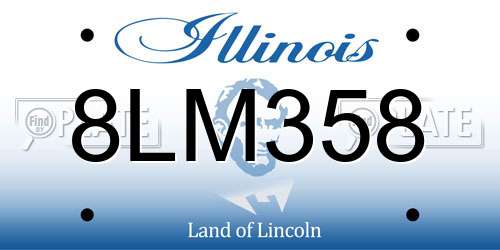 8LM358 Illinois License Plate