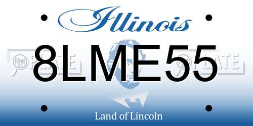 8LME55 Illinois License Plate