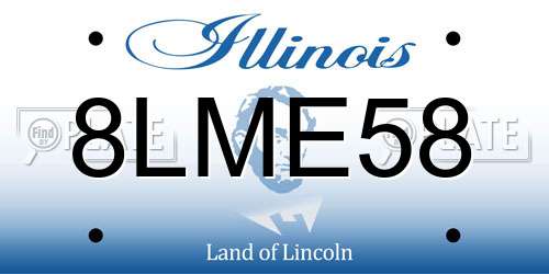 8LME58 Illinois License Plate