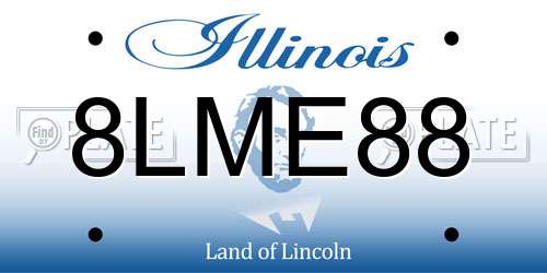 8LME88 Illinois License Plate